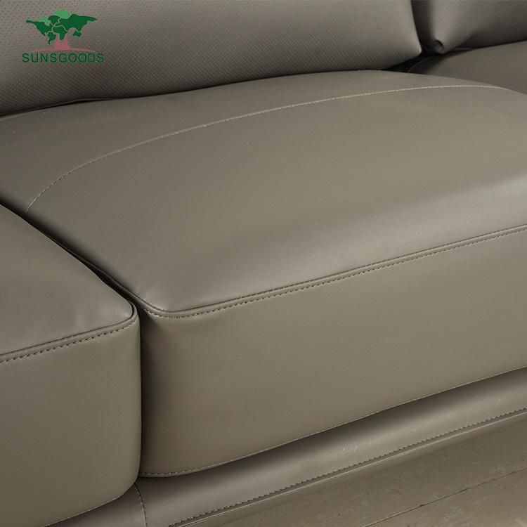 High Quality Fabric Corner Sofa with Ottoman for House