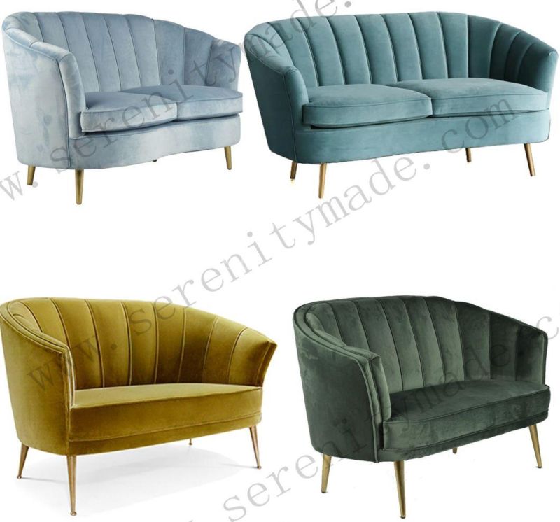 European Style Living Room Furniture Fabric Sofa Velvet Sofa