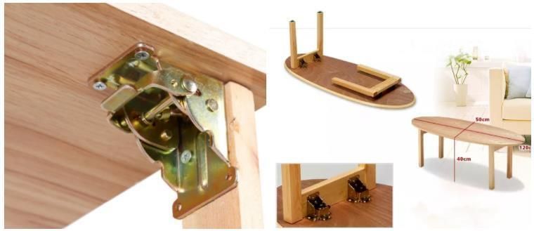 New Design Kitchen Cabinet Sofa Bed Bracket Hinge, High Quality Stamping Steel Folding Table Chair Leg Bracket Hinge