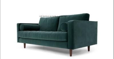 New Design Morden 2 Seater Nappa Sofa Velvet Fabric Sofa