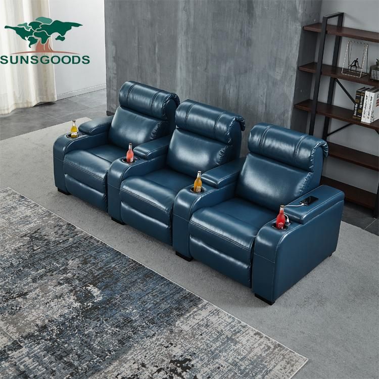 Luxury Genuine Leather Custom Zero Gravity Lounge Reclining Cinema Armchair