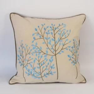 En71 Delicate Embroidery 45X45cm Tree Sofa Cushion