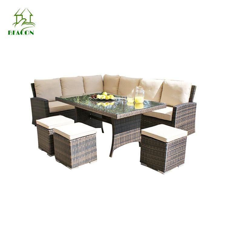 Factory Wicker Outdoor Patio Rattan Sofa Furniture Sofa Set