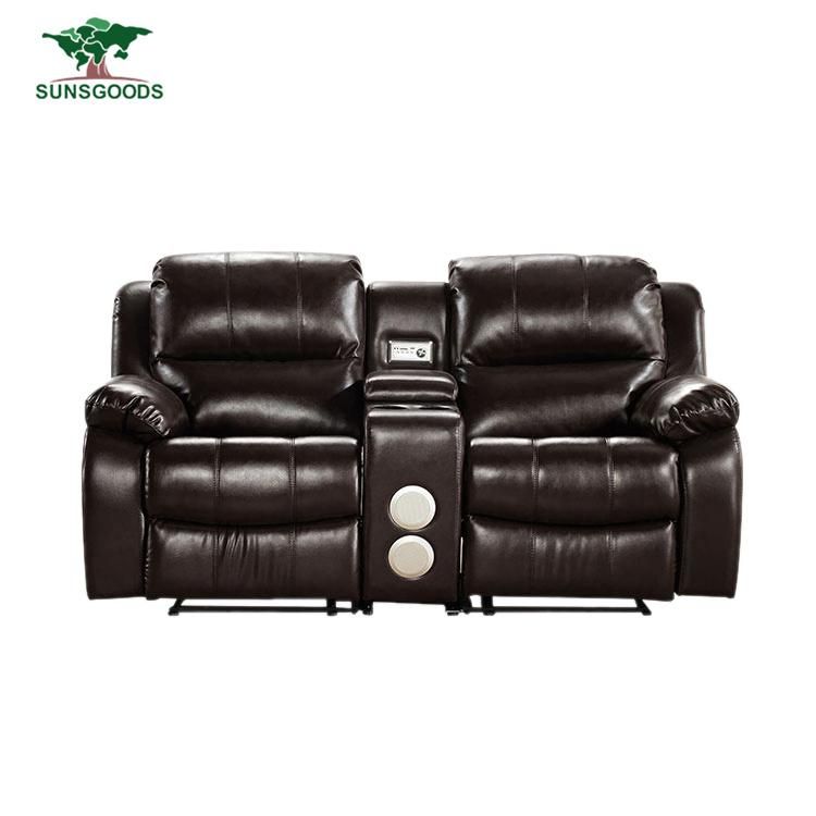 Popular Modern Style 2 Seaters Genuine Leather Living Room Modern Furniture Set