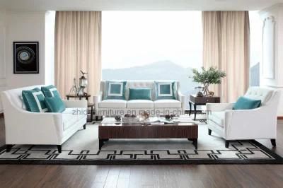 Zhida American Style Luxury Design Home Furniture Good Sales Villa Living Room 1 2 3 Seater Chesterfield Velvet Sofa for Hotel Lobby Furniture