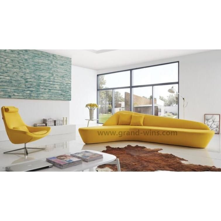 Northern Europe Modern Villa Living Room Three Person Leisure Moon Sofa