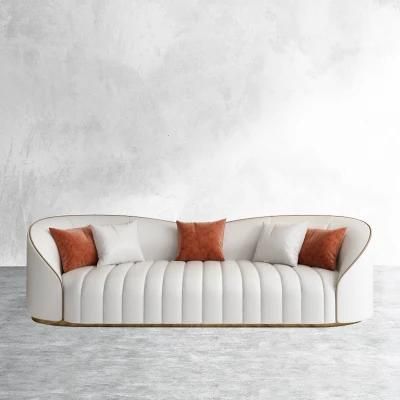 Genuine Leather Couch Contemporary Lounge Seating Modern Upholstered Home Furniture Fabric Sofa for Living Room 2846