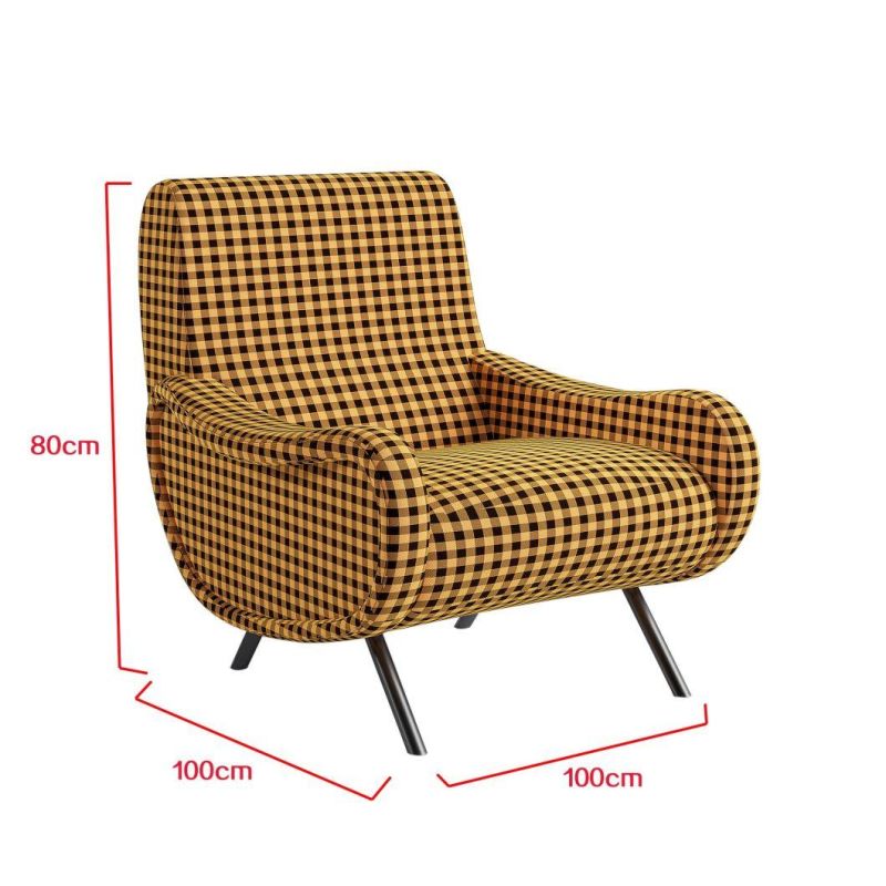 China Factory Direct Sale Contemporary Fabric Single Armchair Leisure Home Velvet Sofa Chair