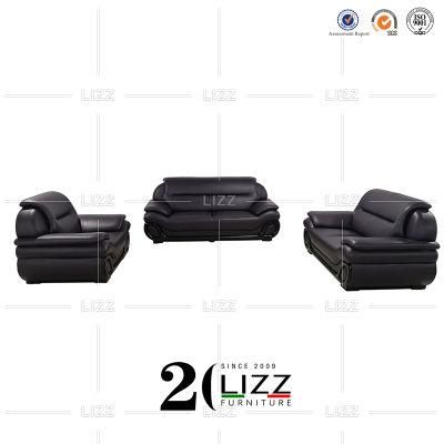 Commercial Style Modern Home Office Furniture European High Quality Living Room Leather Sofa
