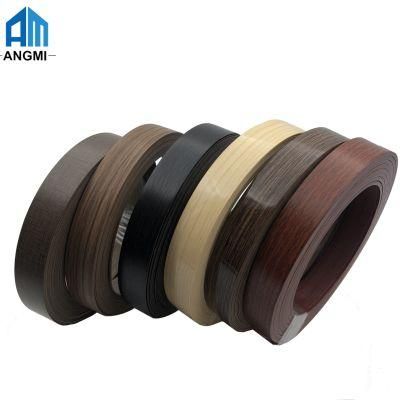 Adhesive Plastic PVC Edge Banding Tape White Solid Wood Grain Tape Edging Banding Roll for Furniture Parts Decortion