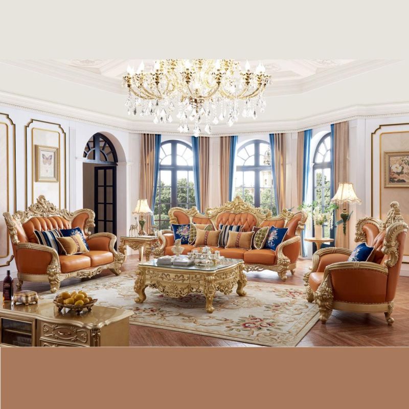 Living Room Sofa Furniture with Coffee Table in Optional Sofas Seats and Furniture Color From Chinese Furniture Factory