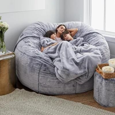 Giant Foam Bean Bag 5FT Faux Fur Bean Bag Large Foam Filled