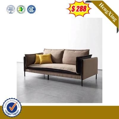 Chinese Grey Color 1+1+3 Solid Wood Frame Leather Office Sofa