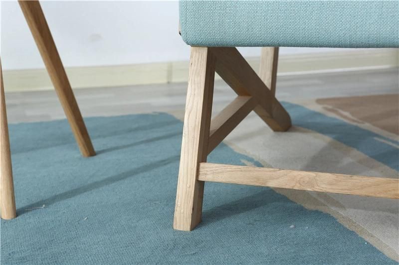 Solid Wood Fabric Soft Bag Leisure Chair Single Sofa Chair 0039