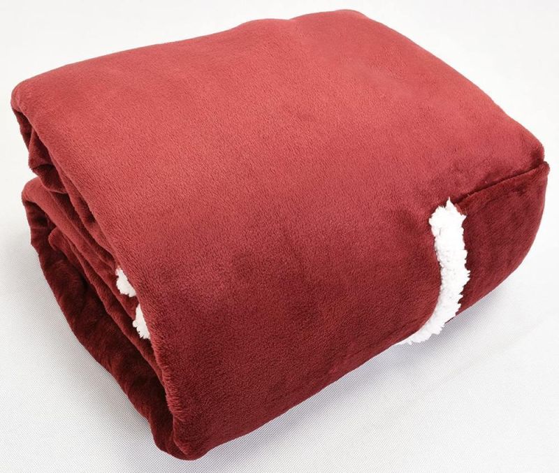Comfy Snuggle Sleeved Sherpa /Polar Fleece Wearable Robe TV Throw Blanket Sofa for Adult