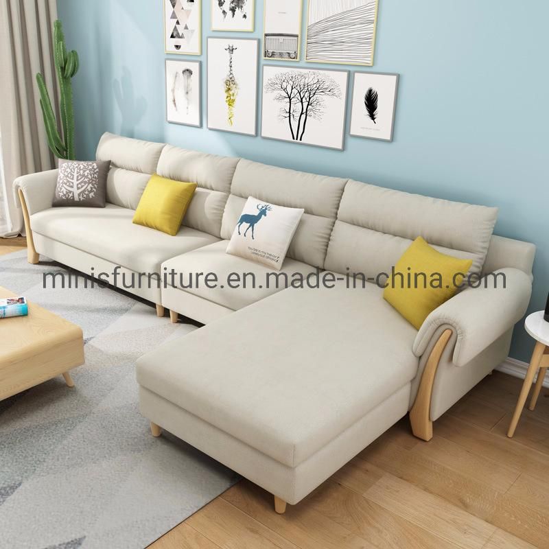 (MN-SF92) Home Modern Simple Comfortable Living Room L Grey Sofa Furniture