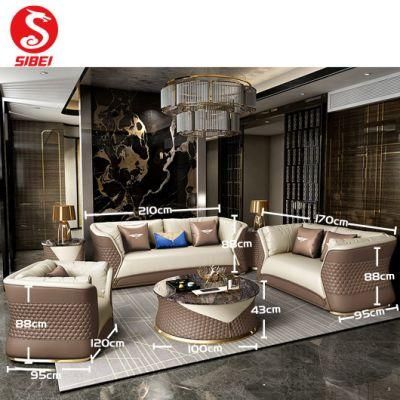 Living Room Furniture Sofa Set Luxury House Modular Sofa Set Leather Upholstery Fabric Sectional Sofa