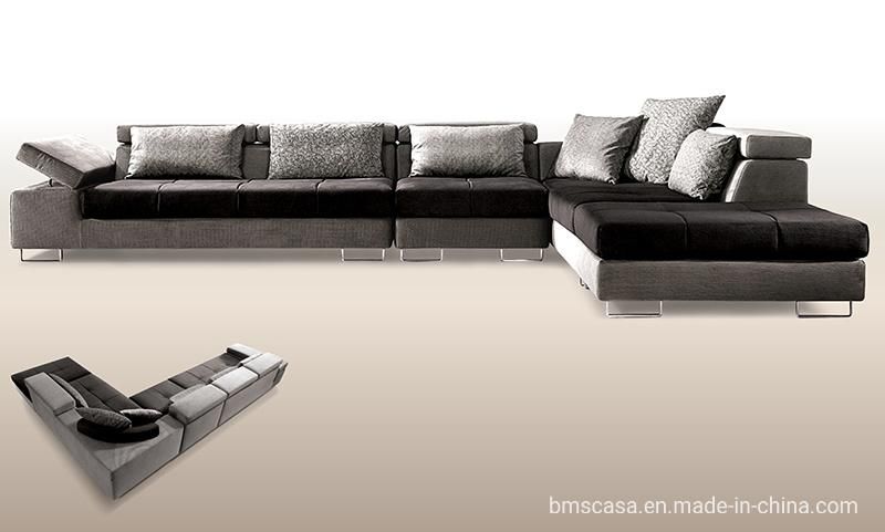 Italy Design Modern Living Room Leisure Fabric Sectional Sofa