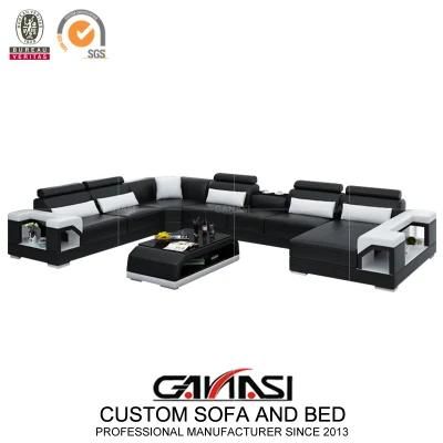 Sectional U Shape Fabric/Leather Sofa for Home Furniture