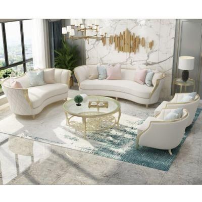 Sunlink New Design China Wholesale Wooden Furniture Leather Fabric Sofa with Good Price