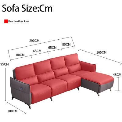New Fashion Model Power Recliner Sofa Sectional Living Room Electric USB Charging Function L Shape Sofa