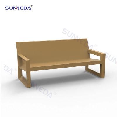 Garden Commercial Sofa with Golden Outdoor Professional Powder