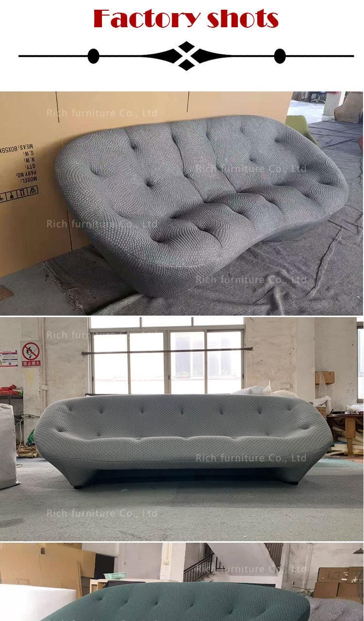 Contemporary Living Room Sofa Set Modern Italian Net Fabric Lazy Boy Living Room Sofa Upholstered Deep Buttoned Sofa