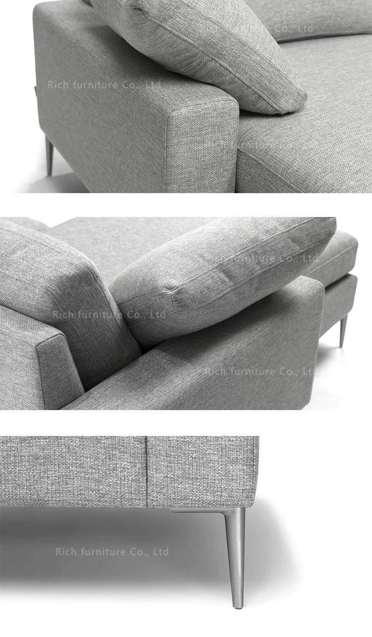 Living Room Furniture Couch Italy Modern Sofa Reclining Sectional Fabric L Shaped Corner Sofa