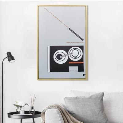 Modern Art Black and White Gray Pictures Abstract Painting Poster Hang Behind Sofa Wall Decor