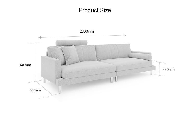 Good Service Modern Furniture Home Sectional Couch Recliner Fabric Sofa