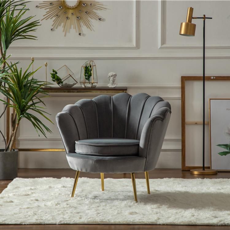 Wholesale 1 2 3 Seater Leisure Sofa Chair Velvet Gold Leg Accent Chair Living Room Sofa