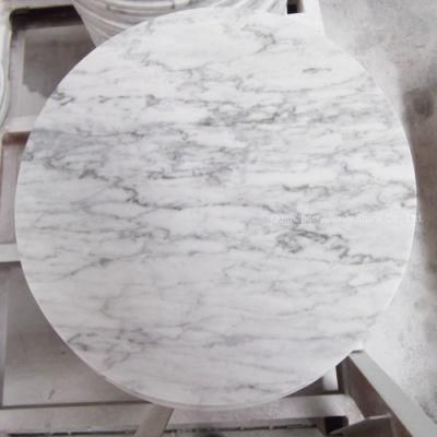 Wholesale Oval Carrara White Marble Stone Coffee Table Top