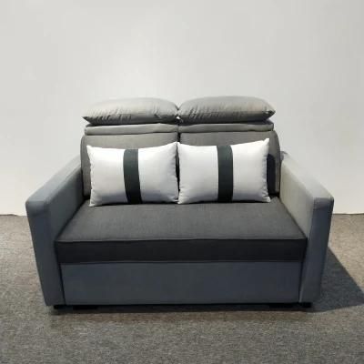 Custom Fabric Storage Apartment Sofa Couch Modern 2 Seater Sleeper Hotel Room High Back Wholesale Sofa