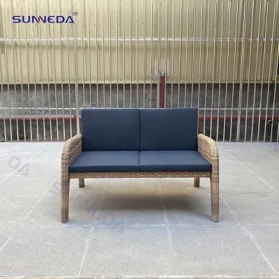 Europe Popular High Quality Aluminium Frame Project Custom Patio Outdoor Double Seat Sofa