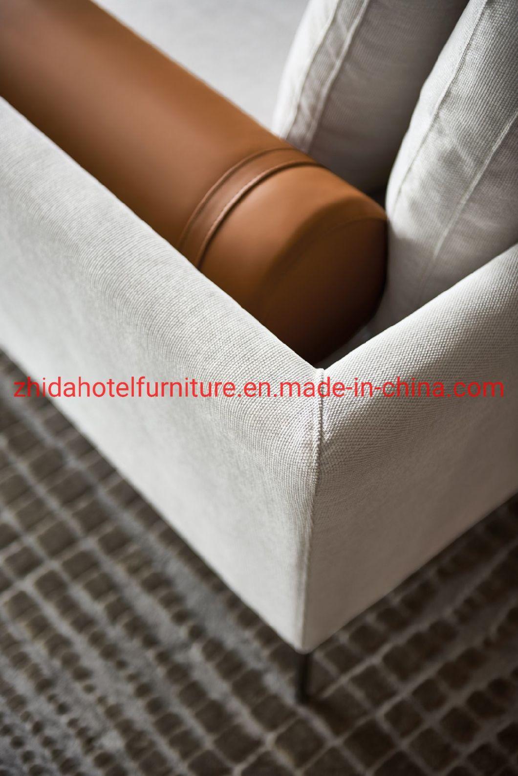 Home Design Living Room L Shape Vintage Leather Sofa