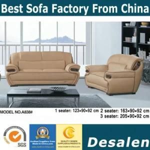 Professional Furniture Factory Wholesale Price Combination Leather Sofa (A838)