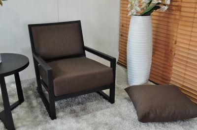 Wooden Lounge Chair Leisure Fabric Sofa Chair Nordic Hotel/Home Furniture Set