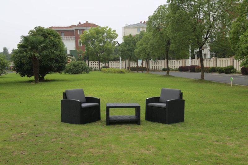 Plastic Conversation Sofa Set Lounger and Coffee Ends