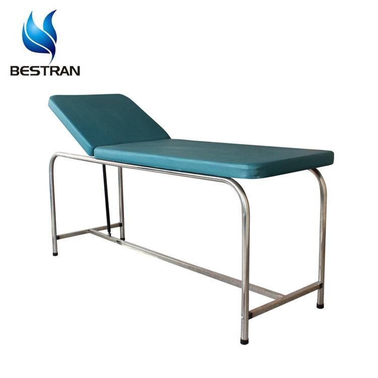 Bt-Ea012 Hospital Stainless Steel Examination Couch with Paper Roll Holder Medical Examination Table Backrest Lift Price