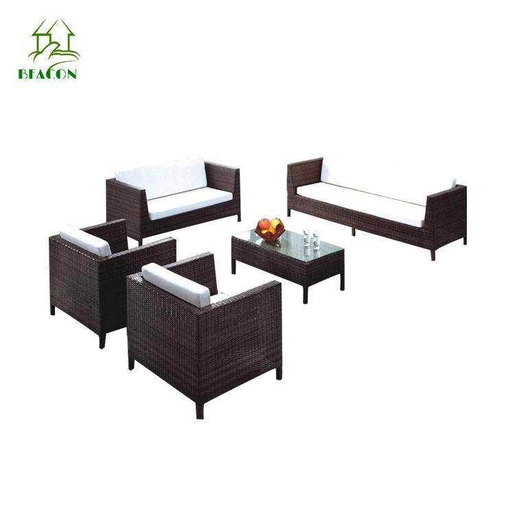 Luxury Outdoor Patio Rattan/Wicker Sofa Set, Garden Furniture Sofa Set