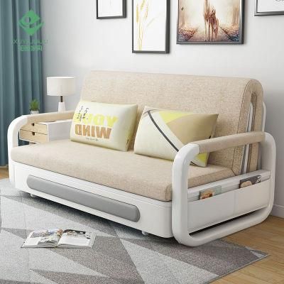 Factory Wholesale High Quality Fabric Living Room Sofa Bed Modern Metal Frame Folding Sofa and Bed