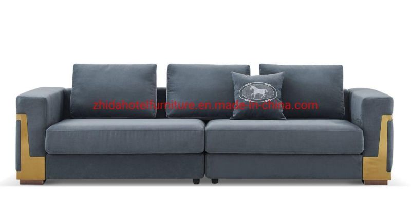 Luxury Lounge Fabrics Leisure Living Room Furniture Velvet Leisure Sofa