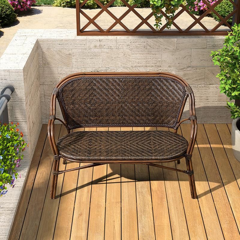 Waterproof Outdoor Contemporary Hotel PE Rattan Patio Sofa with Tea Table