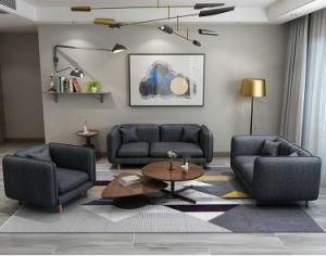 Black Color Living Room Furniture Wholesale Price Fabric Sofa (S890)