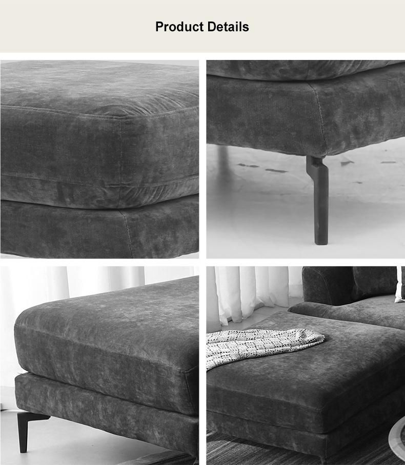Contemporary Living Room Sofa 3 Seater Comfortable Fabric Sofa