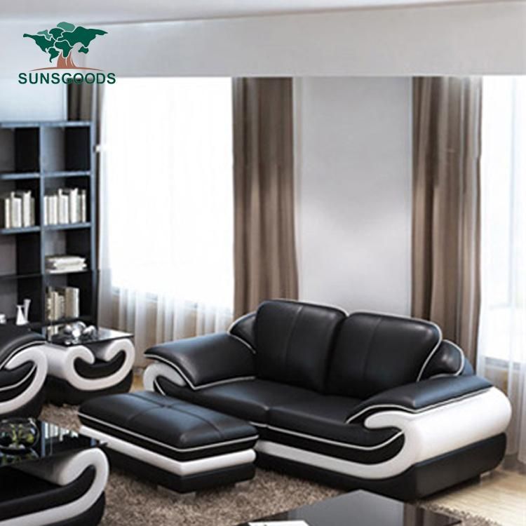 Black Mix White Color New Unique Sofa Set for Home Use