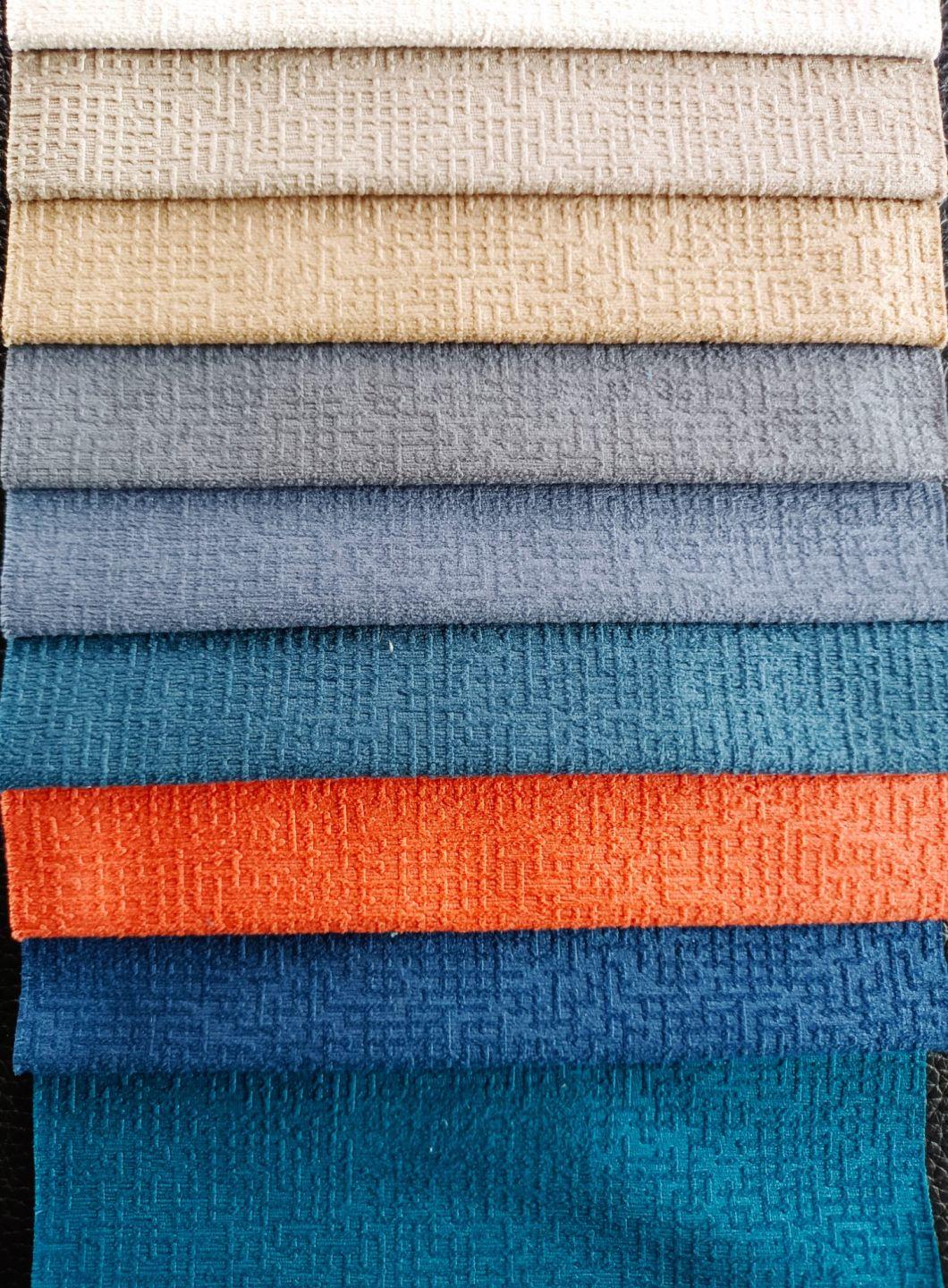 Lower Price with Good Quality 100% Polyester Brushed Warp-knitting Embossed Cortina Curtain Fabric or Sofa Fabric