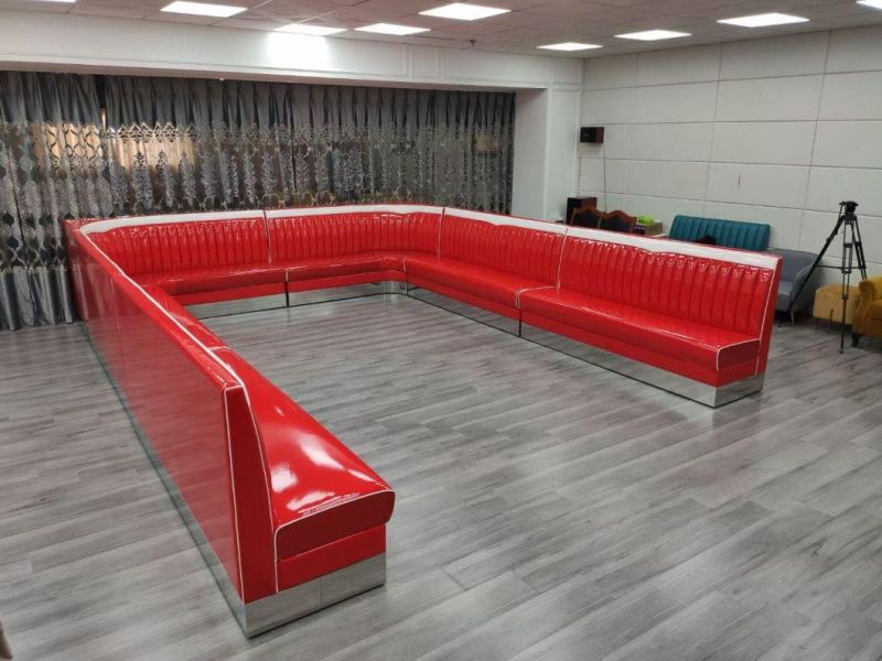 Customized U-Shaped KTV 9 Seater Sofa Leather Seats Modern Furniture Sofa Nightclub Lounge Sofa