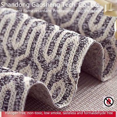 Fire Retardant 100% Polyester Fabric Linen-Look Sofa Upholstery Fabric