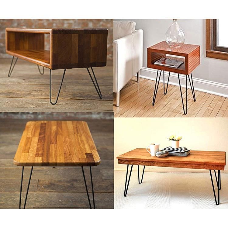 Wholesale 2rods Furniture Dining Coffee Table Metal Steel Hairpin Legs